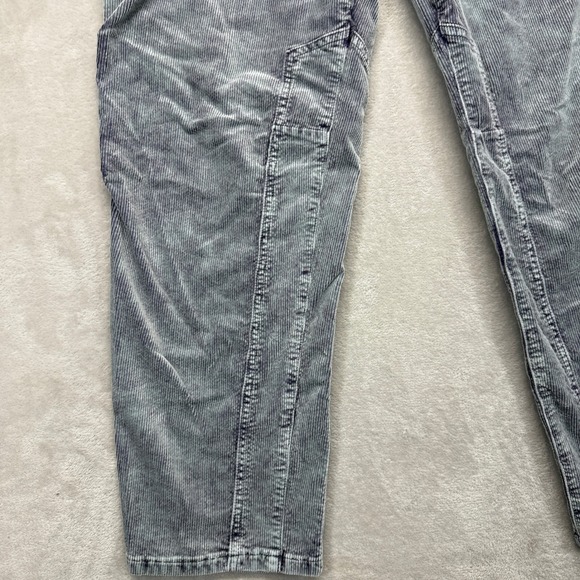 Pilcro Pants Women's 32 THE WANDERER Gray Corduroy Straight Leg Utility Trousers - Picture 4 of 16